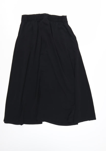 Monki Women's Black A-Line Midi Button Front Skirt Size S
