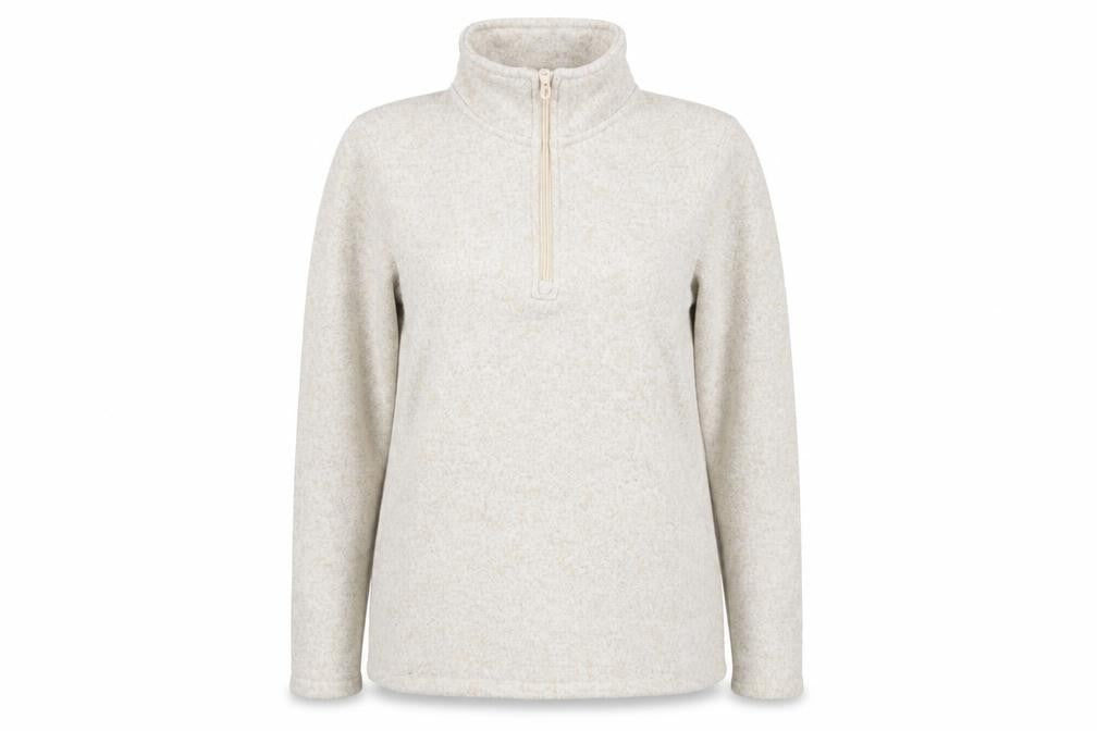 Mountain Warehouse Womens Beige 1/2 Zip Fleece Pullover UK 14
