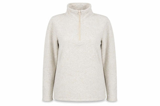 Mountain Warehouse Womens Beige 1/2 Zip Fleece Pullover UK 14