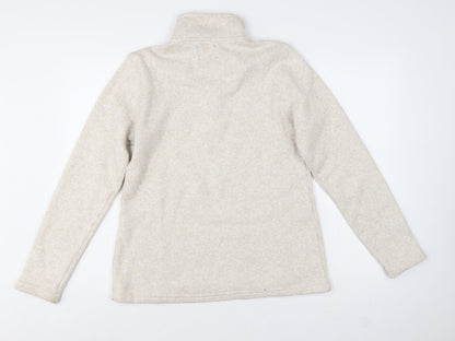 Mountain Warehouse Womens Beige 1/2 Zip Fleece Pullover UK 14