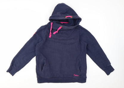 Rydale Equestrian Navy Hoodie Women M Pullover Cotton Blend
