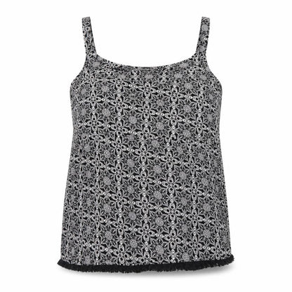 Bonmarché Womens Black Geometric Camisole Tank Top Size 14