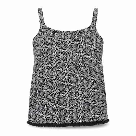 Bonmarché Womens Black Geometric Camisole Tank Top Size 14