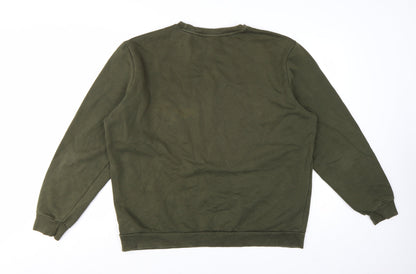 Puma Men’s Green XL Pullover Crew Neck Logo Sweatshirt