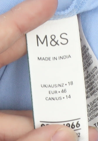 Marks and Spencer Women’s Blue Beaded Shell T-Shirt Size 18