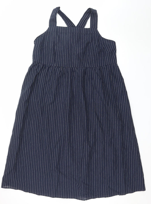 Marks and Spencer Women’s Blue Striped Sleeveless A-Line Dress Size 20