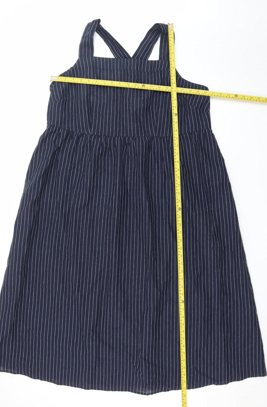 Marks and Spencer Women’s Blue Striped Sleeveless A-Line Dress Size 20
