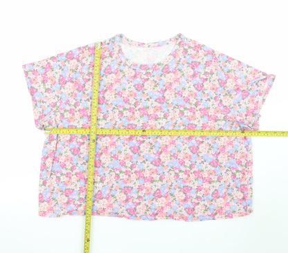 Old Navy Women’s Multicoloured Floral Cotton T-Shirt Size 2XL