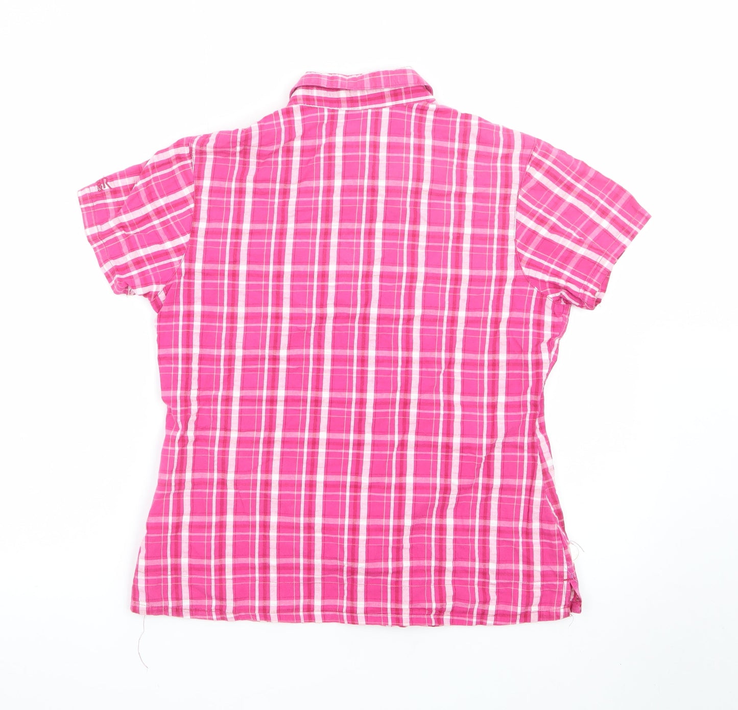 Regatta Womens Pink Check Short Sleeve Button-Up Shirt UK 12