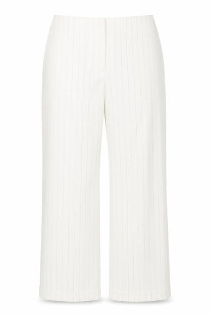 Next Women’s White Pinstripe Wide-Leg Dress Trousers Size 14 XL