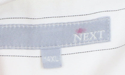Next Women’s White Pinstripe Wide-Leg Dress Trousers Size 14 XL