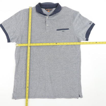 Ben Sherman Heritage Grey Men's L Polo Shirt Short Sleeve Cotton