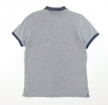 Ben Sherman Heritage Grey Men's L Polo Shirt Short Sleeve Cotton