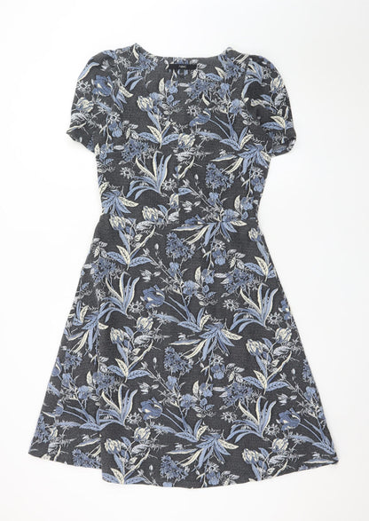 Next Women’s Multicoloured Floral A-Line Dress Size 10 Tall