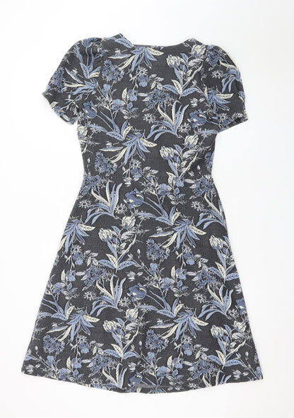 Next Women’s Multicoloured Floral A-Line Dress Size 10 Tall