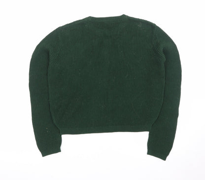 Marks and Spencer Women Green Size 12 Crew Neck Knit Jumper