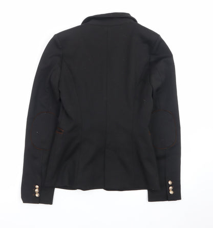 Attentif Women's Black Slim Fit One-Button Blazer Size 10