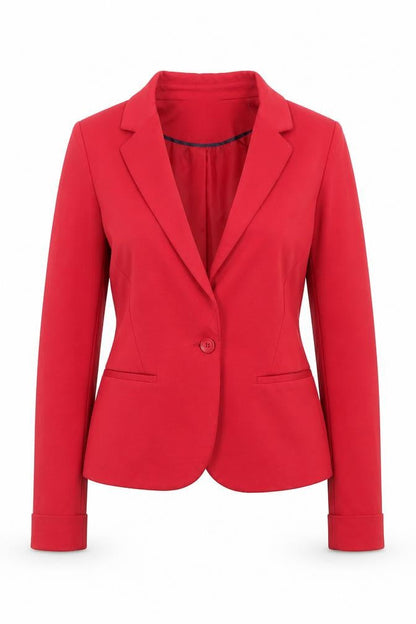 New Look Women's Red One-Button Blazer Jacket Size M Workwear