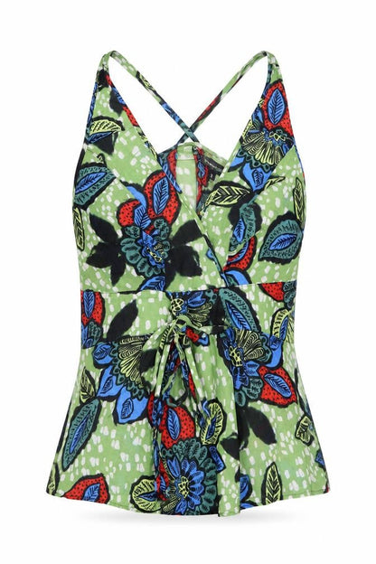 Warehouse Womens Multicoloured Floral Wrap Blouse Size 12