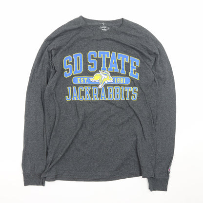 Champion Men's Grey Long Sleeve SD State Jackrabbits T-Shirt L