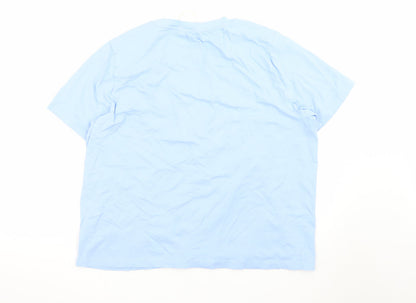 Marks and Spencer Women's Blue Beaded Seashell Cotton T-Shirt Size 20