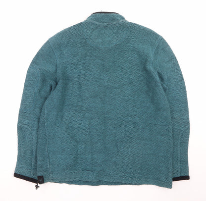 Weird Fish Men's Green XL 1/4 Zip Outdoor Knit Fleece Jacket