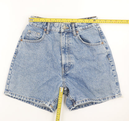 Zara Women Blue High Rise Mom Denim Shorts Size 8