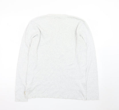 Marks and Spencer Men’s Grey Henley Long Sleeve T-Shirt Size L