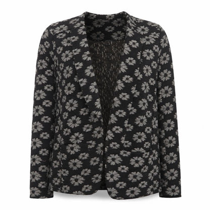 Laura Ashley Women Black Floral V-Neck Long Sleeve Blouse Size 12