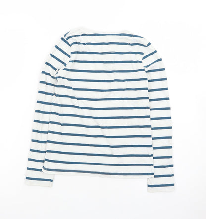 John Lewis Girls Blue Stripe Long Sleeve Cotton T-Shirt Age 10 Years