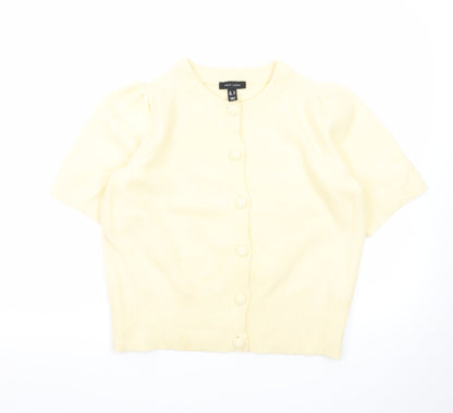 New Look Women’s Ivory Short Sleeve Puff Cardigan UK 12