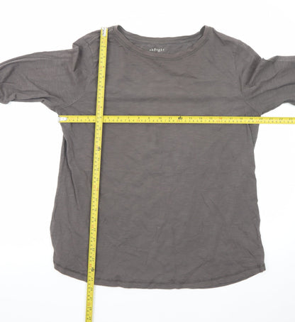 Thought Women’s Grey Organic Cotton Long Sleeve T-Shirt Size 16