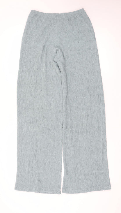 Zara Women’s Grey Wide-Leg Knit Trousers Size S
