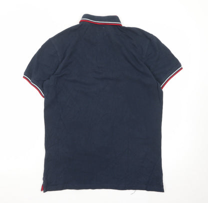 Jack Wills Men's Blue Small Slim Fit Cotton Polo Shirt