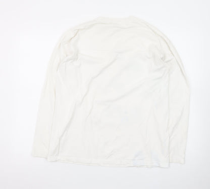 Disney Women’s White Long Sleeve Mickey Mouse Cotton T-Shirt M