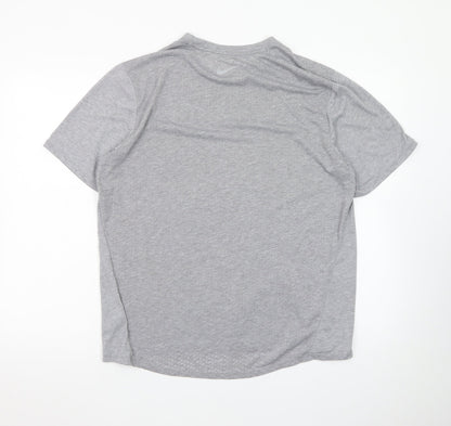 Nike Men's Grey Dri-Fit Running T-Shirt Size L Athletic Fit