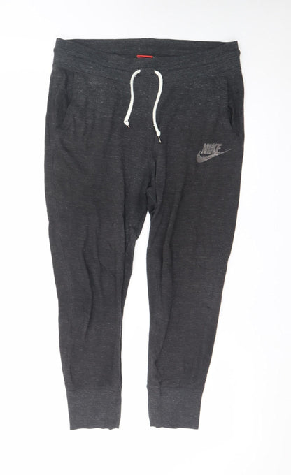 Nike Men's Black Jogger Trousers M Regular Fit Cotton Blend