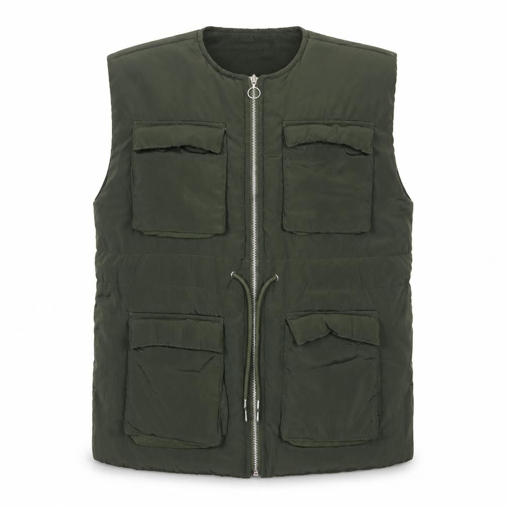 Nasty Gal Women Green Size 12 Padded Utility Waistcoat