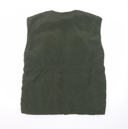 Nasty Gal Women Green Size 12 Padded Utility Waistcoat