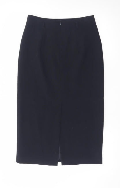 Marks and Spencer Women Black Size 8 Pencil Skirt Knee Length Workwear