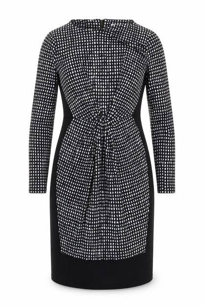 L.K. Bennett Women Black Geometric Sheath Dress Size 10