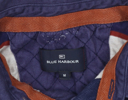 Marks and Spencer Blue Harbour Men's Beige Striped Rugby Shirt M