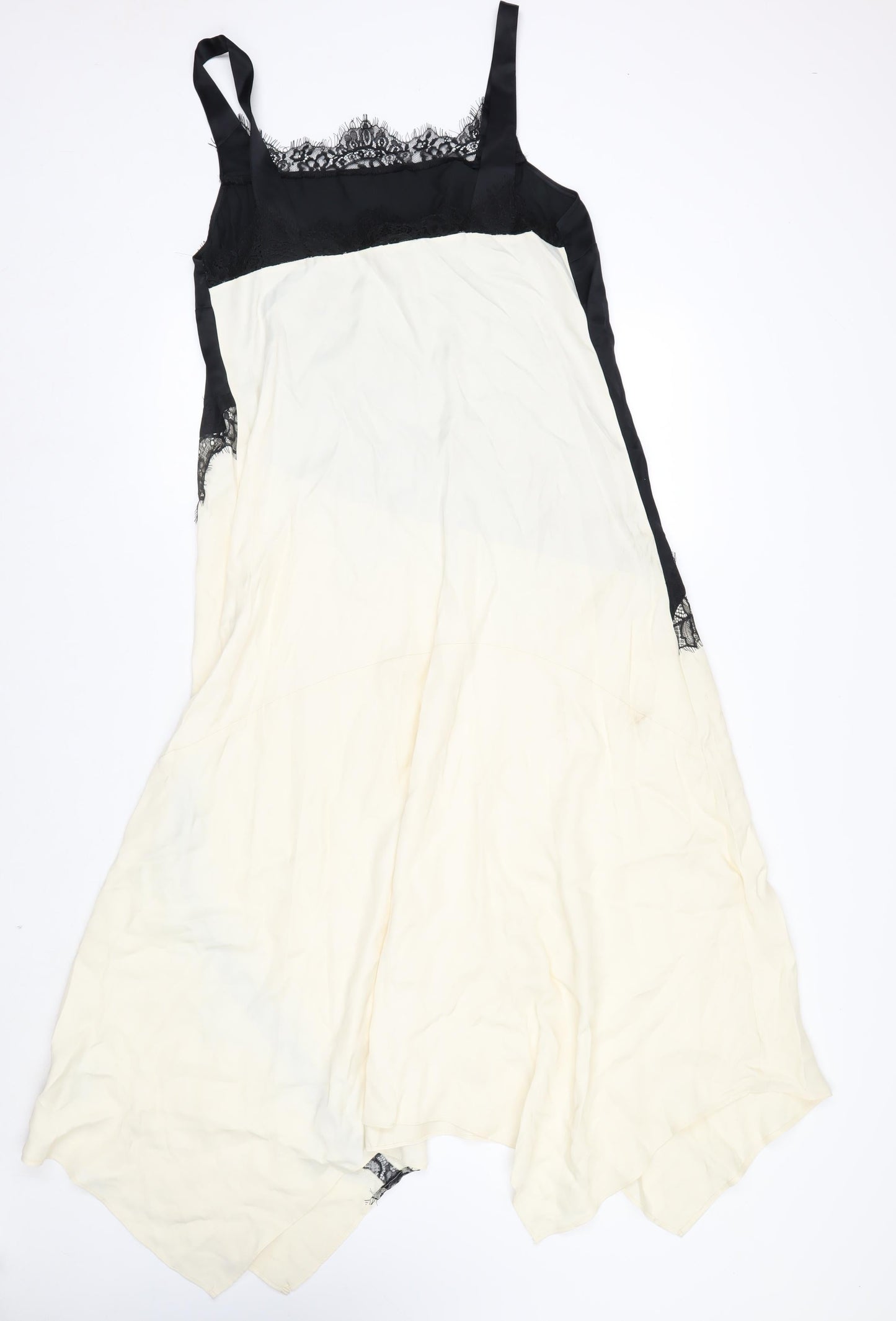 Marks and Spencer Women’s Black Ivory Lace Slip Dress Size 12