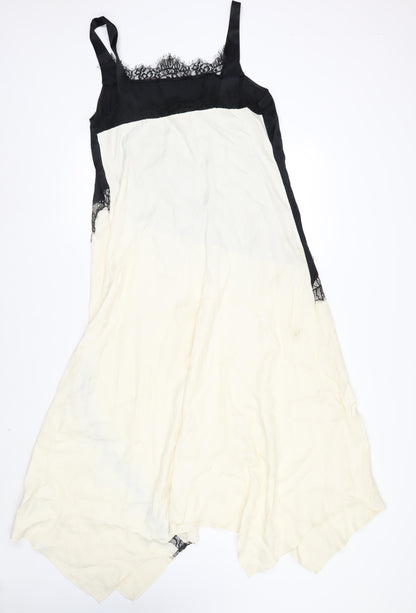 Marks and Spencer Women’s Black Ivory Lace Slip Dress Size 12