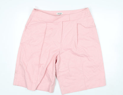 Jaeger Womens Pink Size 18 Bermuda Shorts Lined Cotton Blend