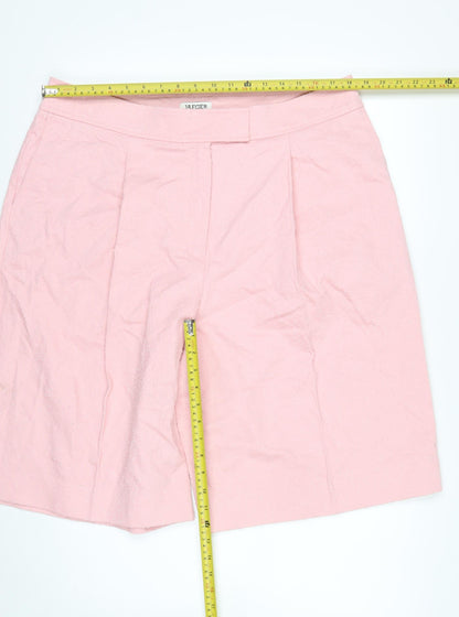 Jaeger Womens Pink Size 18 Bermuda Shorts Lined Cotton Blend