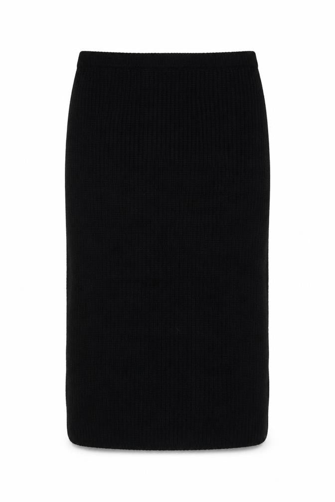 ASOS Women Black Size 10 Knit Pencil Skirt Stretch Winter
