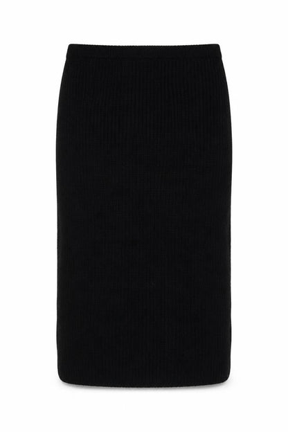 ASOS Women Black Size 10 Knit Pencil Skirt Stretch Winter