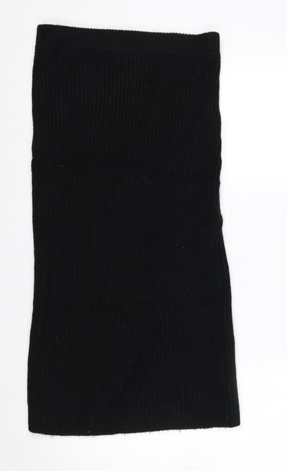 ASOS Women Black Size 10 Knit Pencil Skirt Stretch Winter
