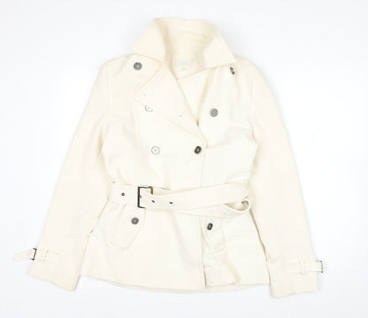 Marks and Spencer Women’s Ivory Belted Trench Coat Size 12